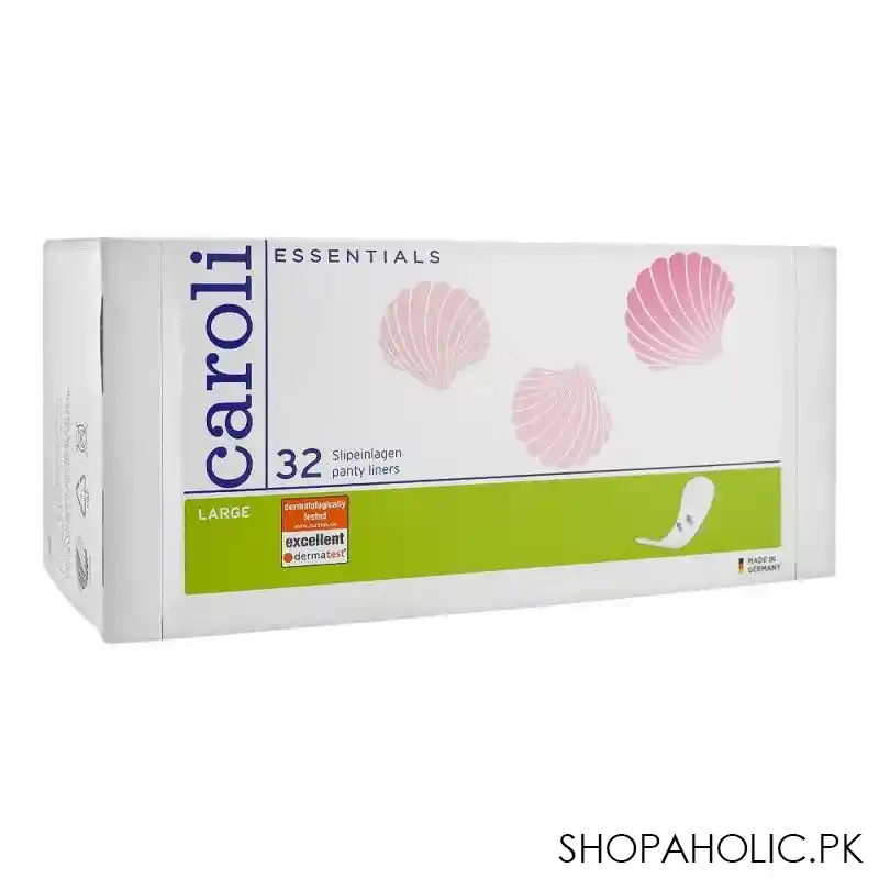 caroli essentials panty liners, large, 32 pack main image