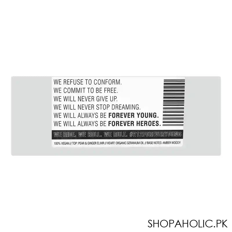 Carolina Herrera 212 Men Heroes Forever Young For Men Eau De Toilette, 90ml - Image 2