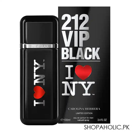 Carolina Herrera 212 VIP Black I Love NY Limited Edition Eau De Parfum, For Men, 100ml - Main Image