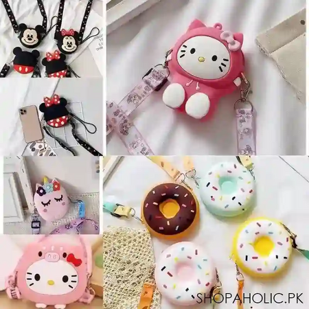 cartoon characters silicone mini cross body bags main image