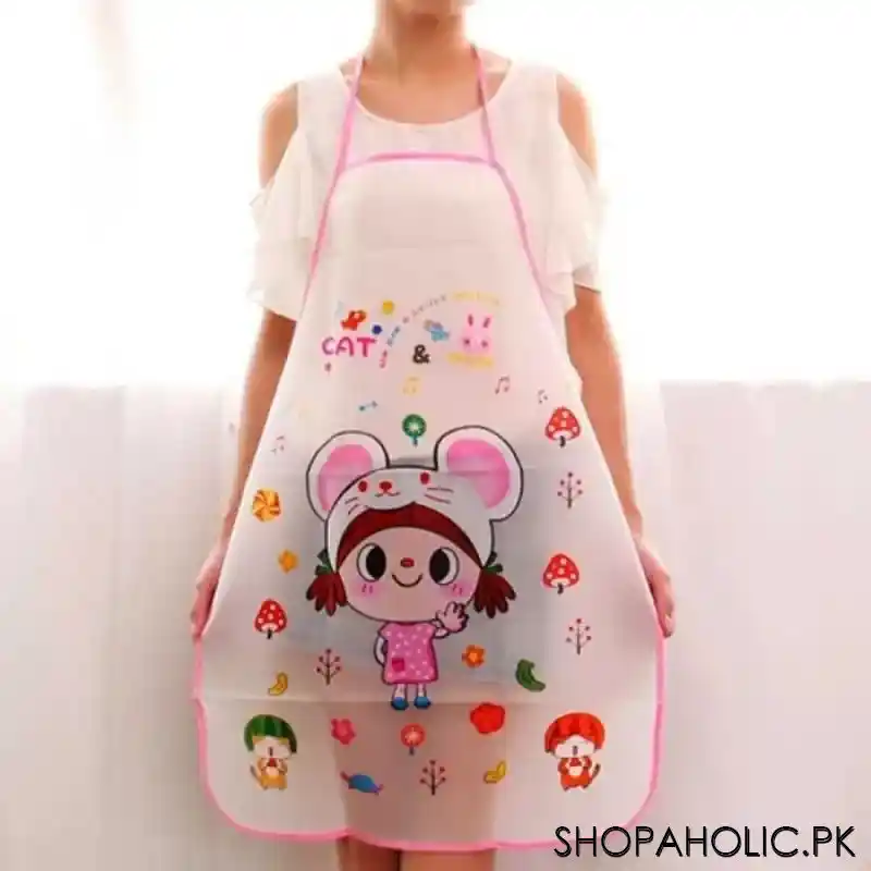 cartoon design waterproof apron (random design) (size medium) image3