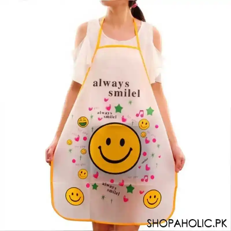 cartoon design waterproof apron (random design) (size medium) image4