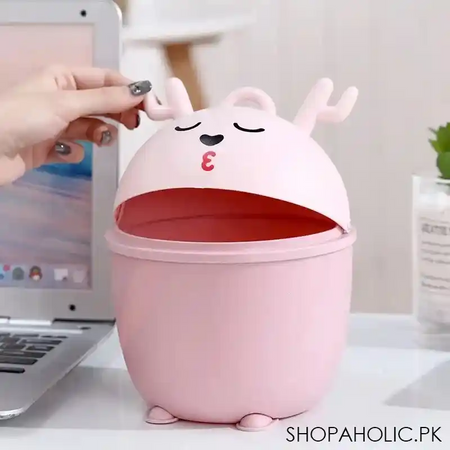 cartoon flip top trash can image2