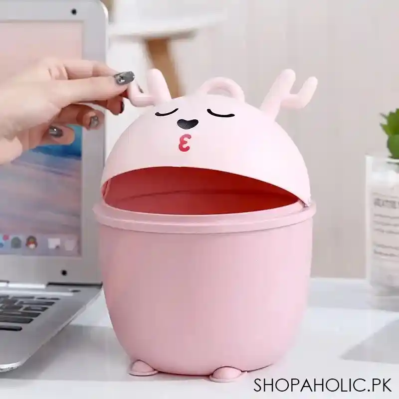 cartoon flip top trash can image2