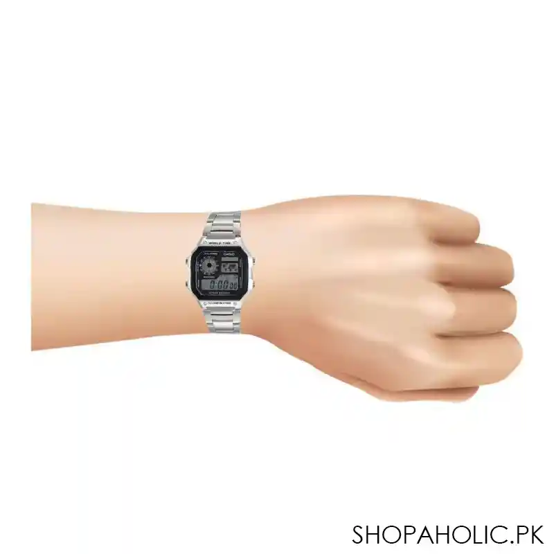 casio youth illuminator digital world time watch for men, ae 1200whd 1avdf image4