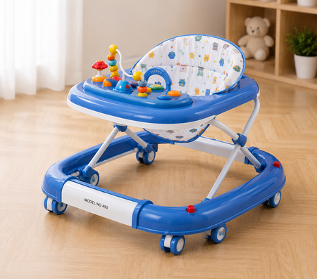 Baby Walker With Activity Tray - Blue