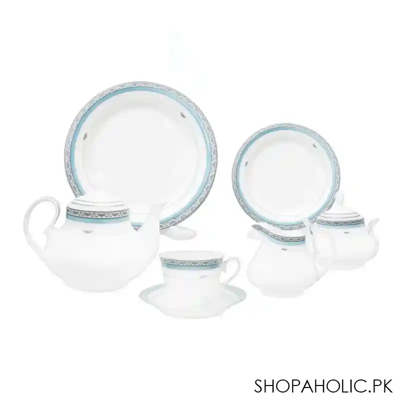cera e noor elegant cinzia blue tea set, 24 pieces, 611021 main image