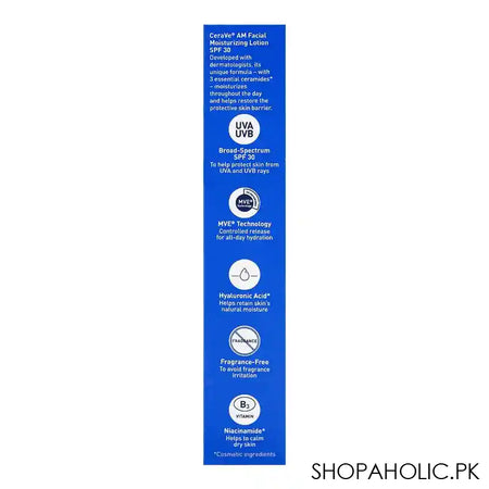 CeraVe AM/Jour Oil-Free Facial Moisturizing Lotion With SPF-30, 89ml - Image 2