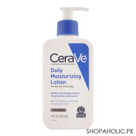 cerave daily moisturizing lotion normal to dry skin, 237ml main image