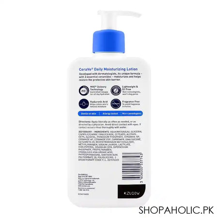 CeraVe Daily Moisturizing Lotion, Normal To Dry Skin, 355ml - Image 2