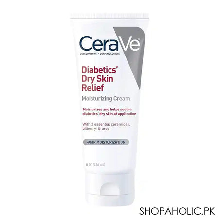 CeraVe Diabetics Dry Skin Relief Moisturising Cream, 236ml - Main Image