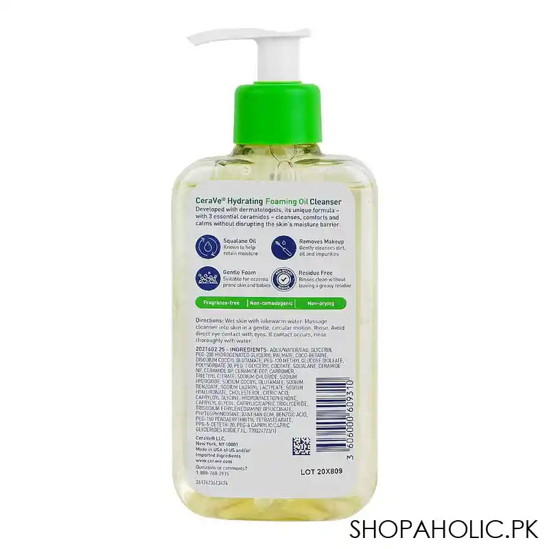 Buy CeraVe Hydrating Foaming Oil Cleanser Online in Pakistan ...