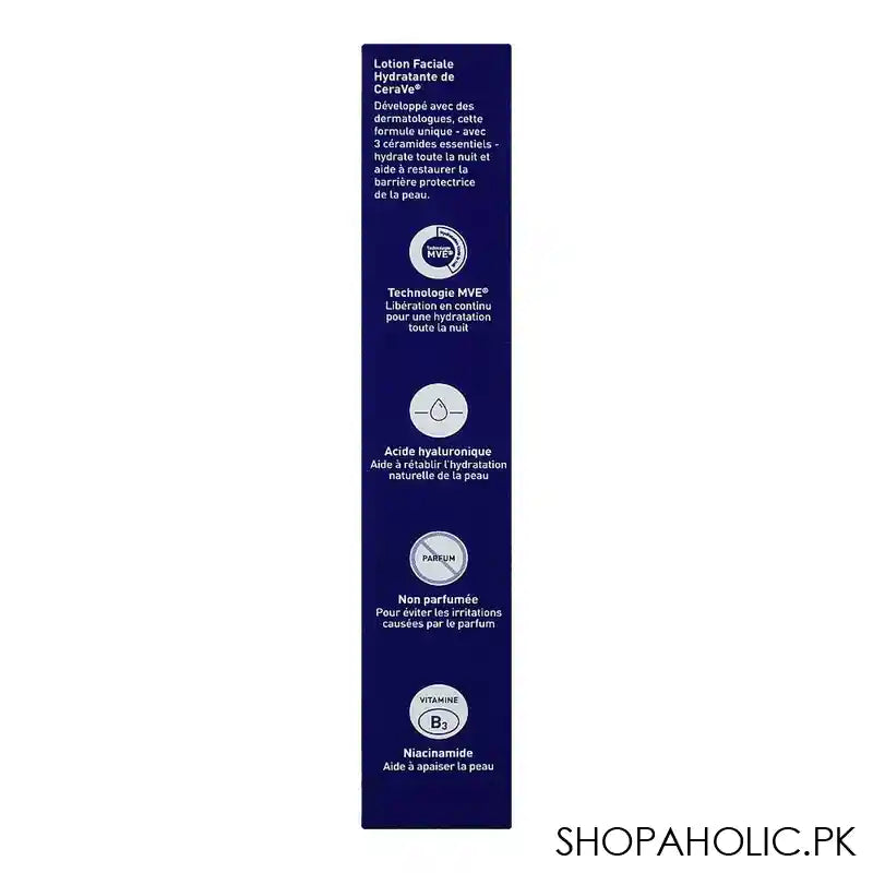 CeraVe PM/Nuit Facial Moisturizing Lotion With Hyaluronic Acid, Ceramides & Niacinamide, Oil-Free, 89ml - Image 3