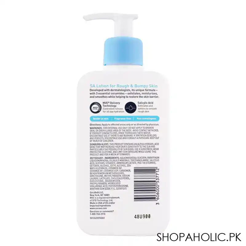 CeraVe SA Lotion For Rough & Bumpy Skin, 237ml - Image 2