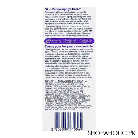 CeraVe Skin Renewing Eye Cream With Niacinamide and Caffeine, 15ml - Image 3