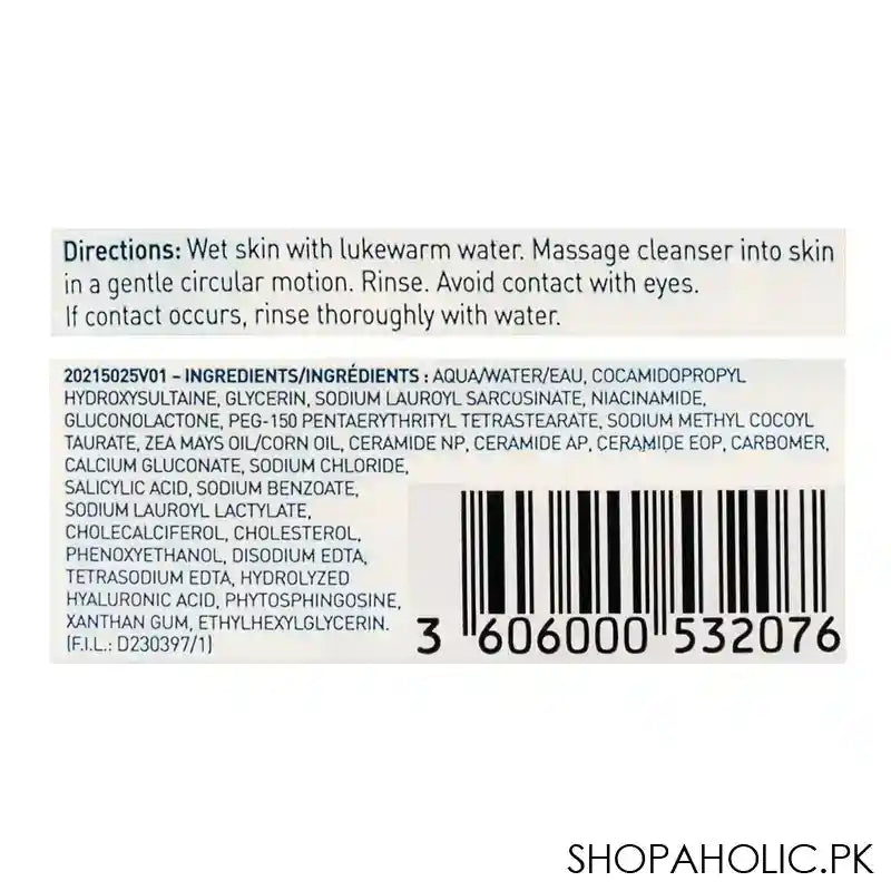 CeraVe Skin Smoothing Gently & Exfoliates SA Cleanser, 237ml - Image 2