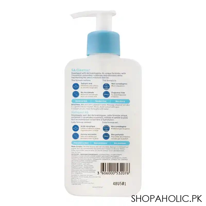CeraVe Skin Smoothing Gently & Exfoliates SA Cleanser, 237ml - Image 3