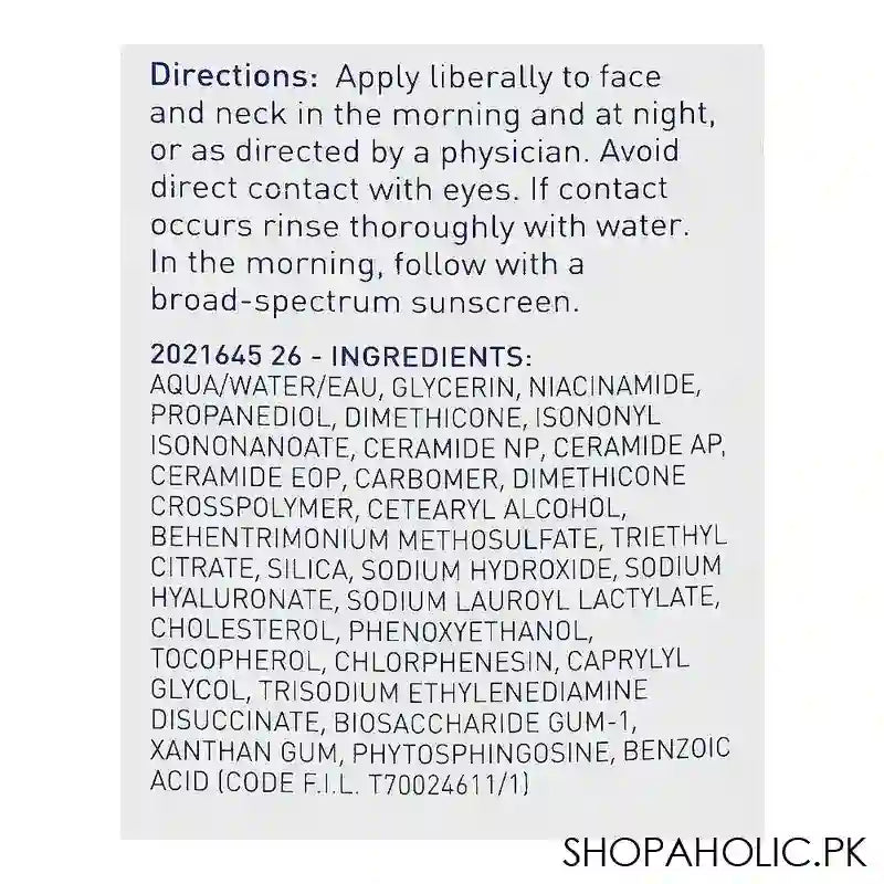 CeraVe Ultra Light Moisturizing Gel, With Ceramides, Niacinamide, Hyaluronic Acid, 52ml - Image 4