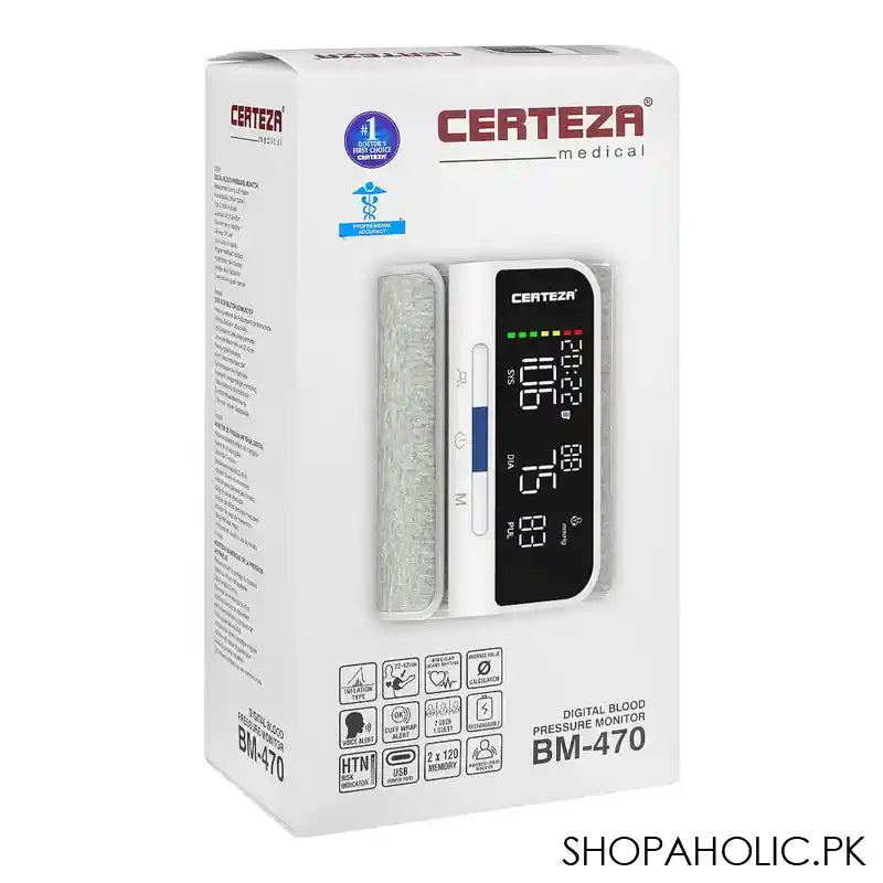 Certeza Digital Blood Pressure Monitor, BM-470 - Image 3