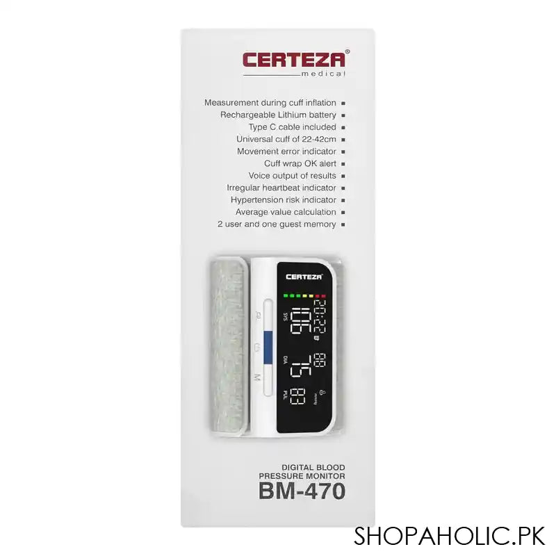 Certeza Digital Blood Pressure Monitor, BM-470 - Image 4