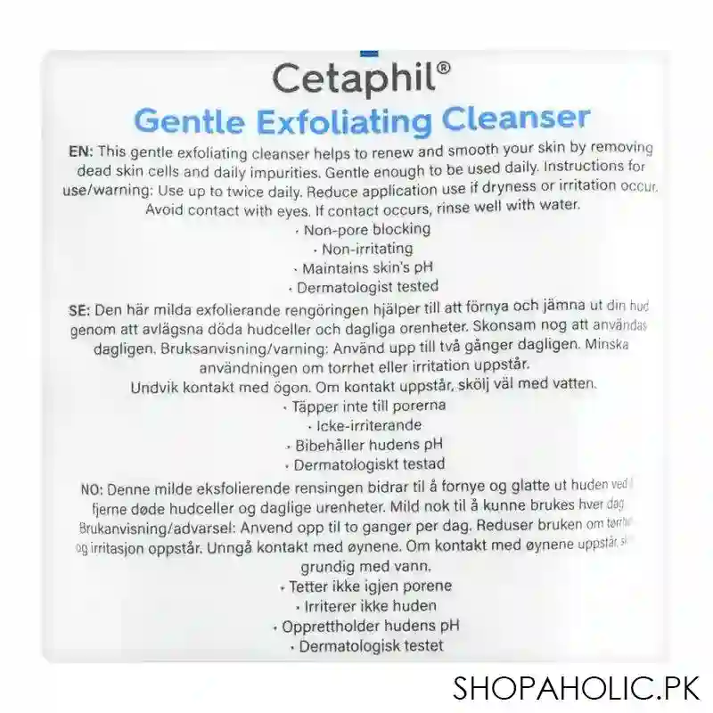 cetaphil gentle exfoliating cleanser, for dry, oily, combination skin, 178ml image4