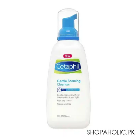 cetaphil gentle foaming cleanser, all skin types, 236ml main image