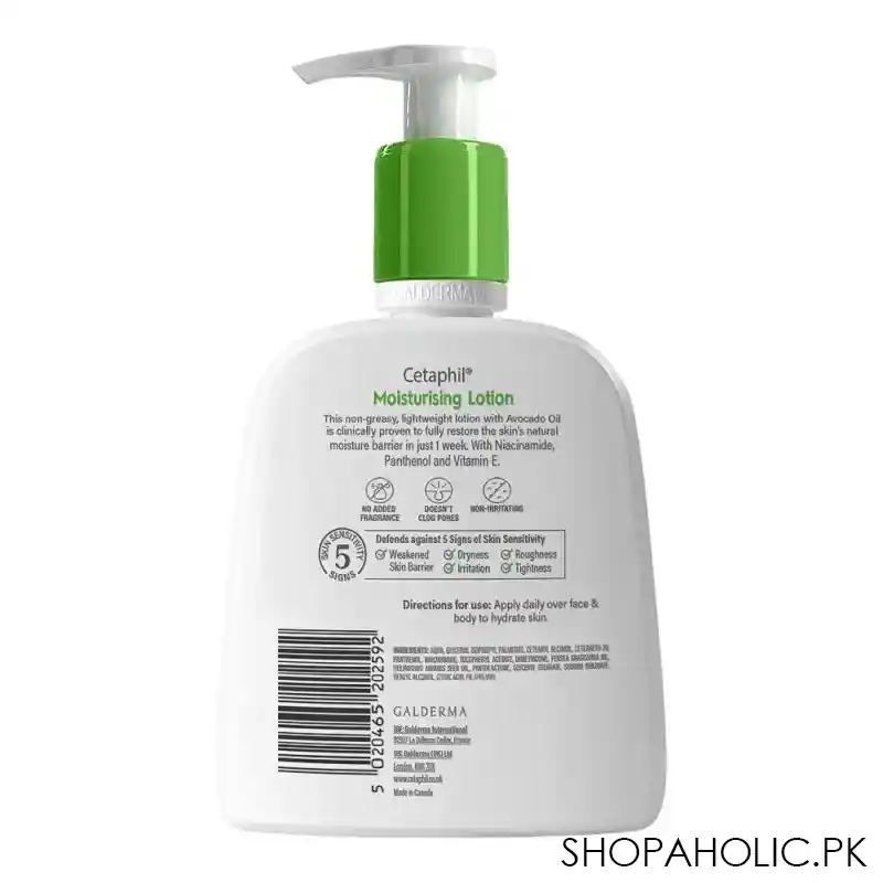 cetaphil moisturising lotion, for normal to dry, sensitive skin, 236ml image2