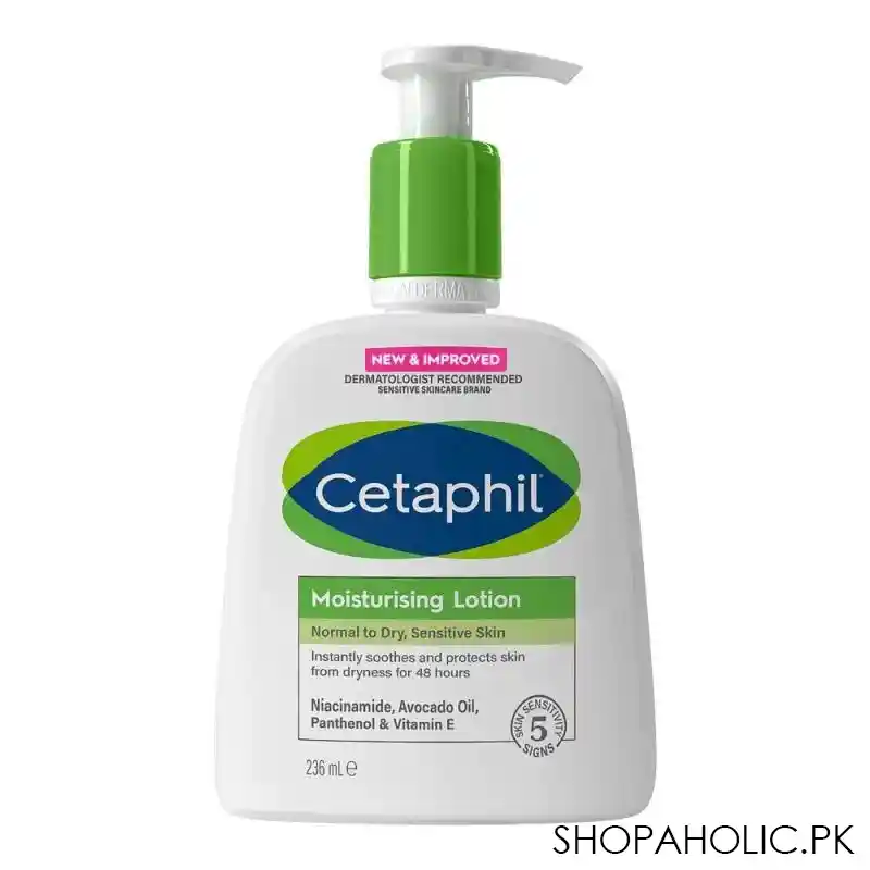 cetaphil moisturising lotion, for normal to dry, sensitive skin, 236ml main image