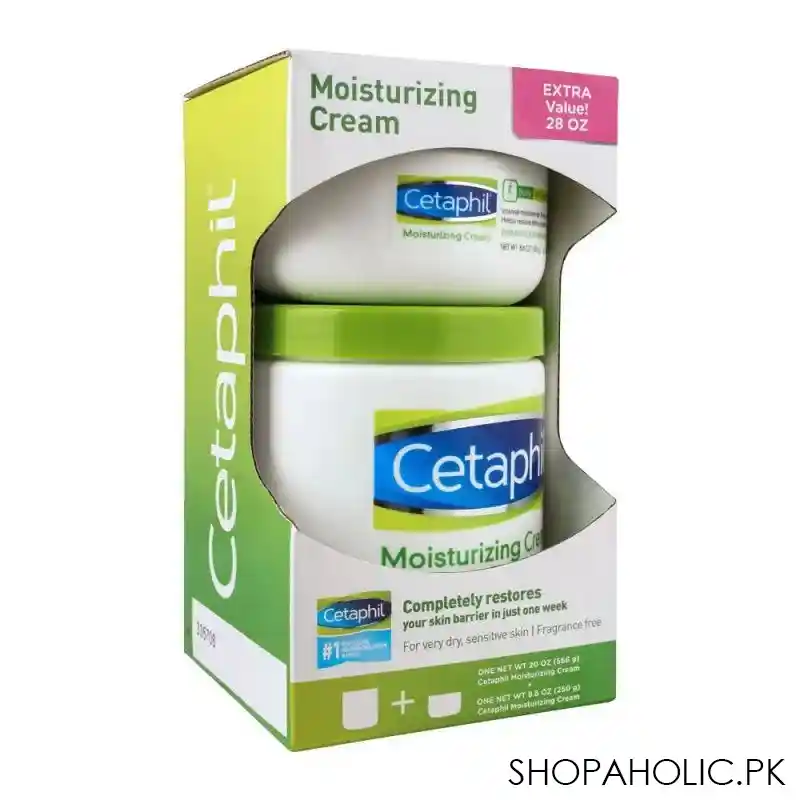 cetaphil moisturizing cream, 566g+250g pack main image