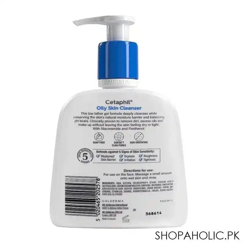 cetaphil oily skin cleanser combination to oily, sensitive skin, 236ml image2