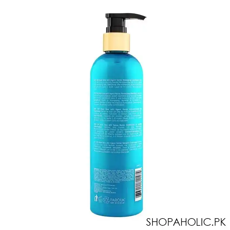 chi aloe vera with agave nectar 95% natural paraben free curls defined conditioner, 340ml image2