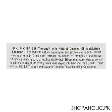 CHI Biosilk Silk Therapy 92% Natural Coconut Oil Moisturizing Shampoo, Paraben-Free, 355ml - Image 3