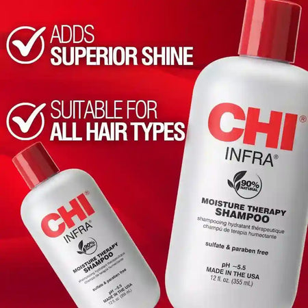 CHI Infra Shampoo, Sulfate & Paraben Free, For All Hair Types, 355ml