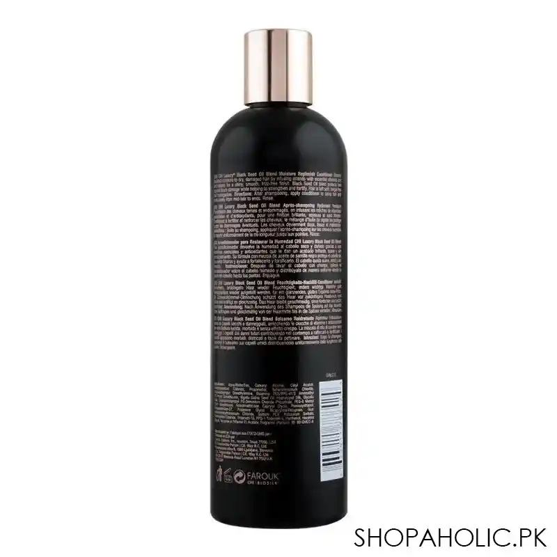 chi luxury black seed oil blend 92% natural paraben free moisture replenish conditioner, 355ml image2