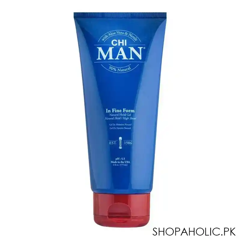chi man in fine form paraben free natural hold gel, 177ml main image