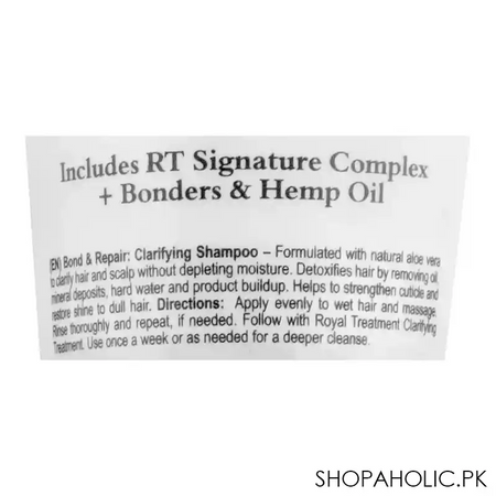 chi royal treatment bond & repair sulfate & paraben free clarifying shampoo, 355ml image3