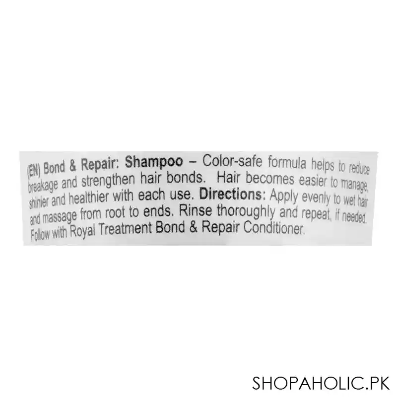 chi royal treatment bond & repair sulfate & paraben free shampoo, 355ml image3