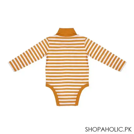 children's clothing kids romper set, brown & white with navy blue, 2 pack, t b663 image2