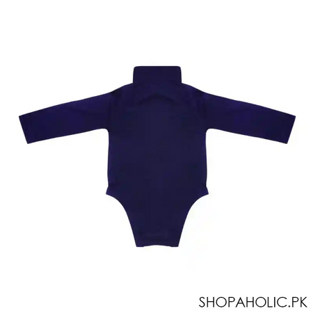 children's clothing kids romper set, brown & white with navy blue, 2 pack, t b663 image4