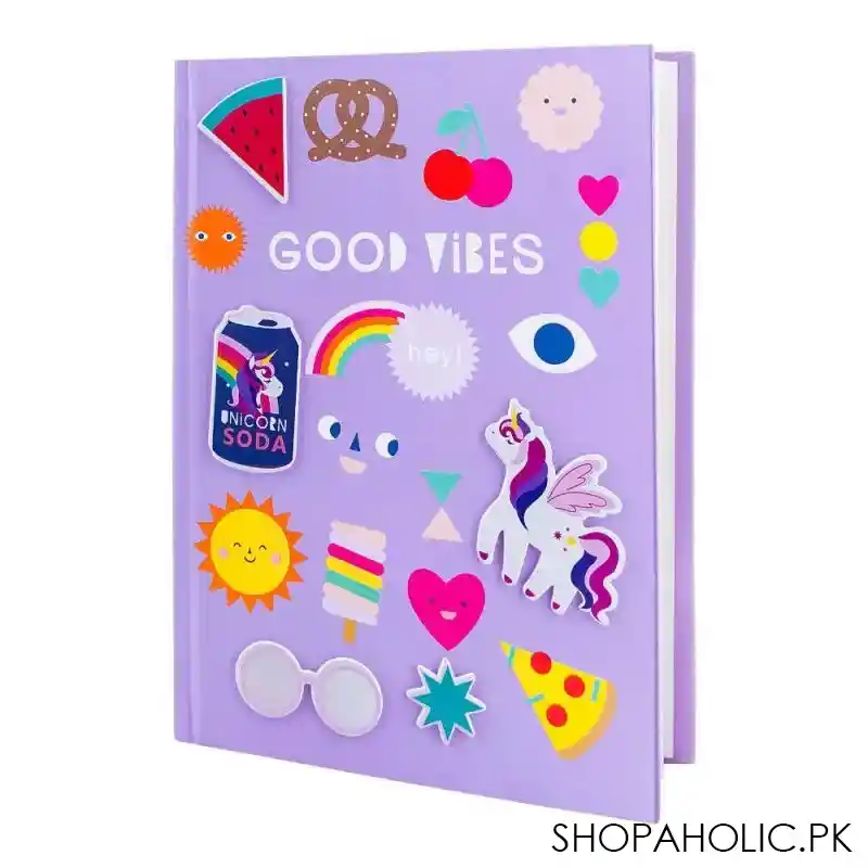 children's diary, good vibes, purple, fd 01 main image