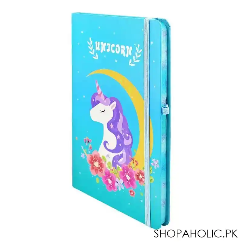 children's diary, unicorn/blue, fd 06 main image