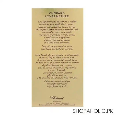 chopard imperiale iris malika eau de parfum, for women, 100ml image2