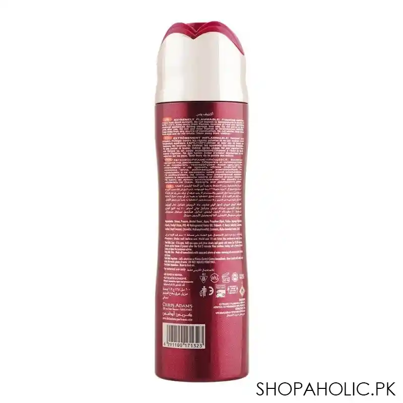 chris adams active woman pour femme deodorant body spray, for women, 200ml image2