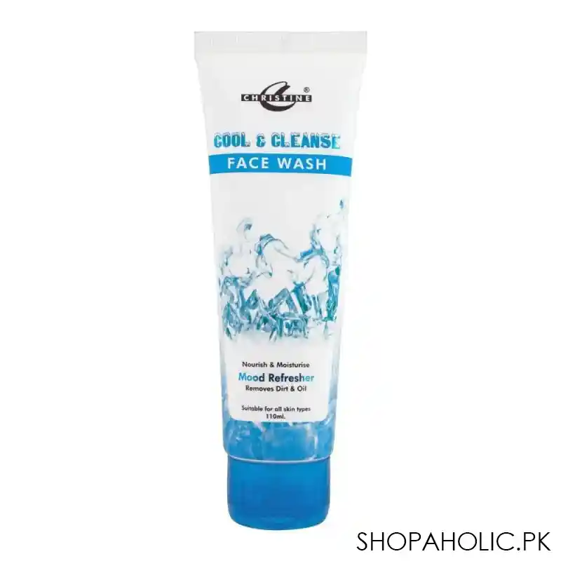 christine cool & cleanse mood refresher face wash, nourish & moisturise, removes dirt & oil, for all skin types, 110ml main image