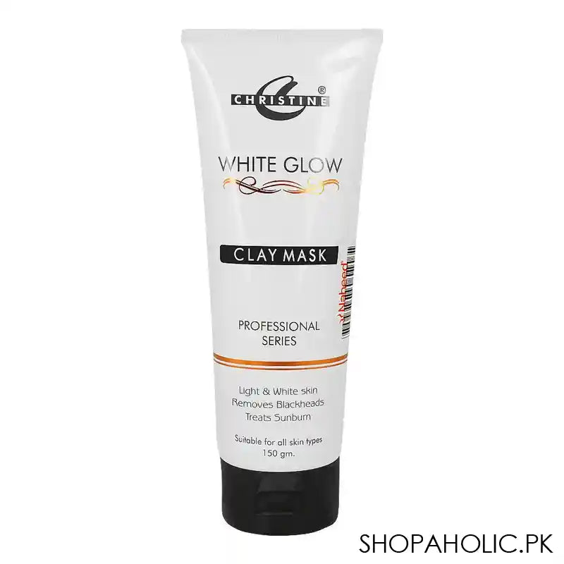 Christine White Glow Clay Mask, Removes Blackheads, Treat Sunburn, For All Skin Types, 150g - Main Image