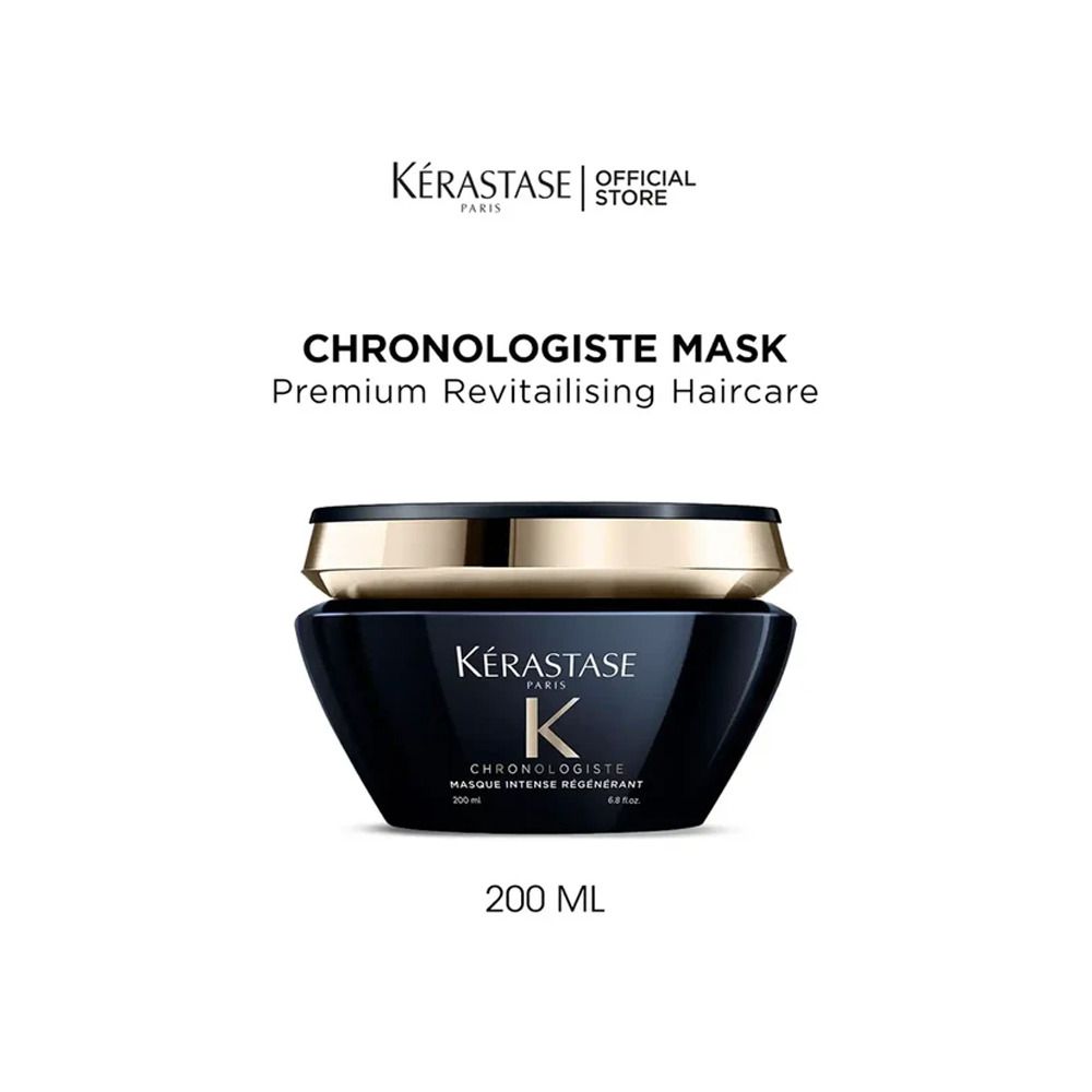 Kerastase Chronologiste Hair Mask Intense Régénérant, Moisturizes Hair & Scalp For Soft, Shiny Hair, Anti Frizz Deep Conditioning Mask, For Dry, Damaged Hair, 200ml - Main Image
