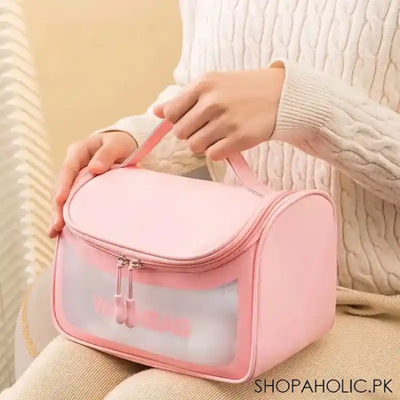 clamshell makeup travel bag image3