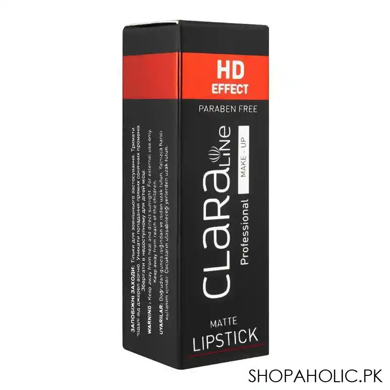 Claraline Professional HD Effect Matte Lipstick, Paraben Free, 452 - Image 3
