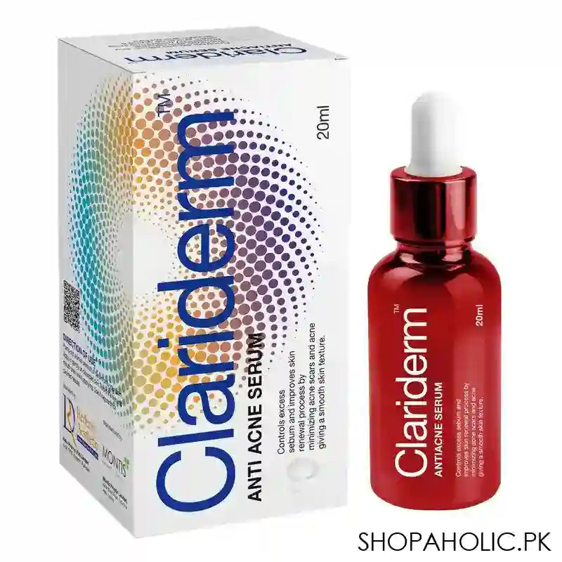 Clariderm Anti-Acne Serum, For Acne-Prone Dry, Combination and Oily Skin, 20ml - Main Image