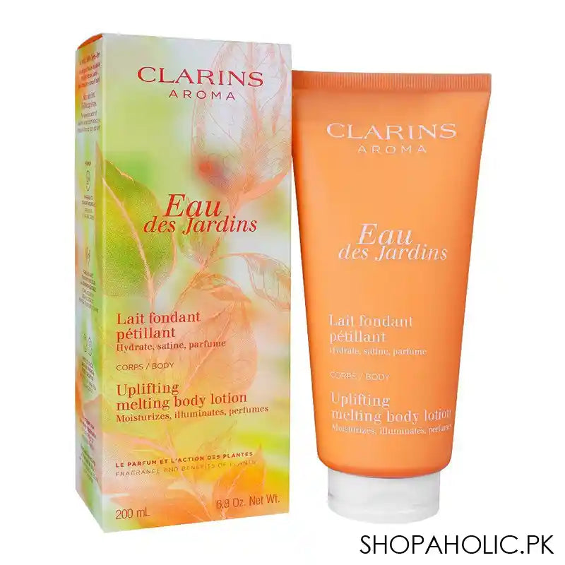 Clarins Eau Des Jardins, Uplifting Melting Body Lotion, 200ml - Main Image